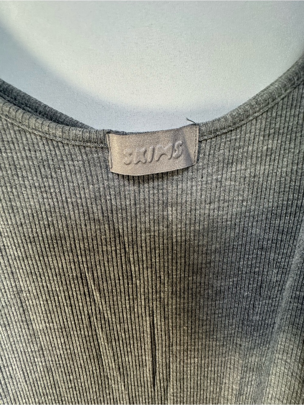 SKIMS Grey Ribbed Spaghetti-Strap Maxi Dress - Picture 4 of 5